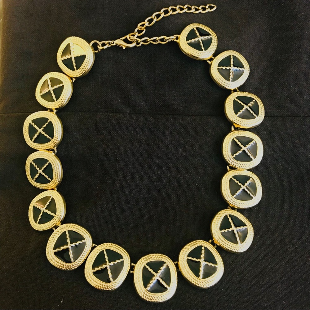 Vintage black and gold necklace